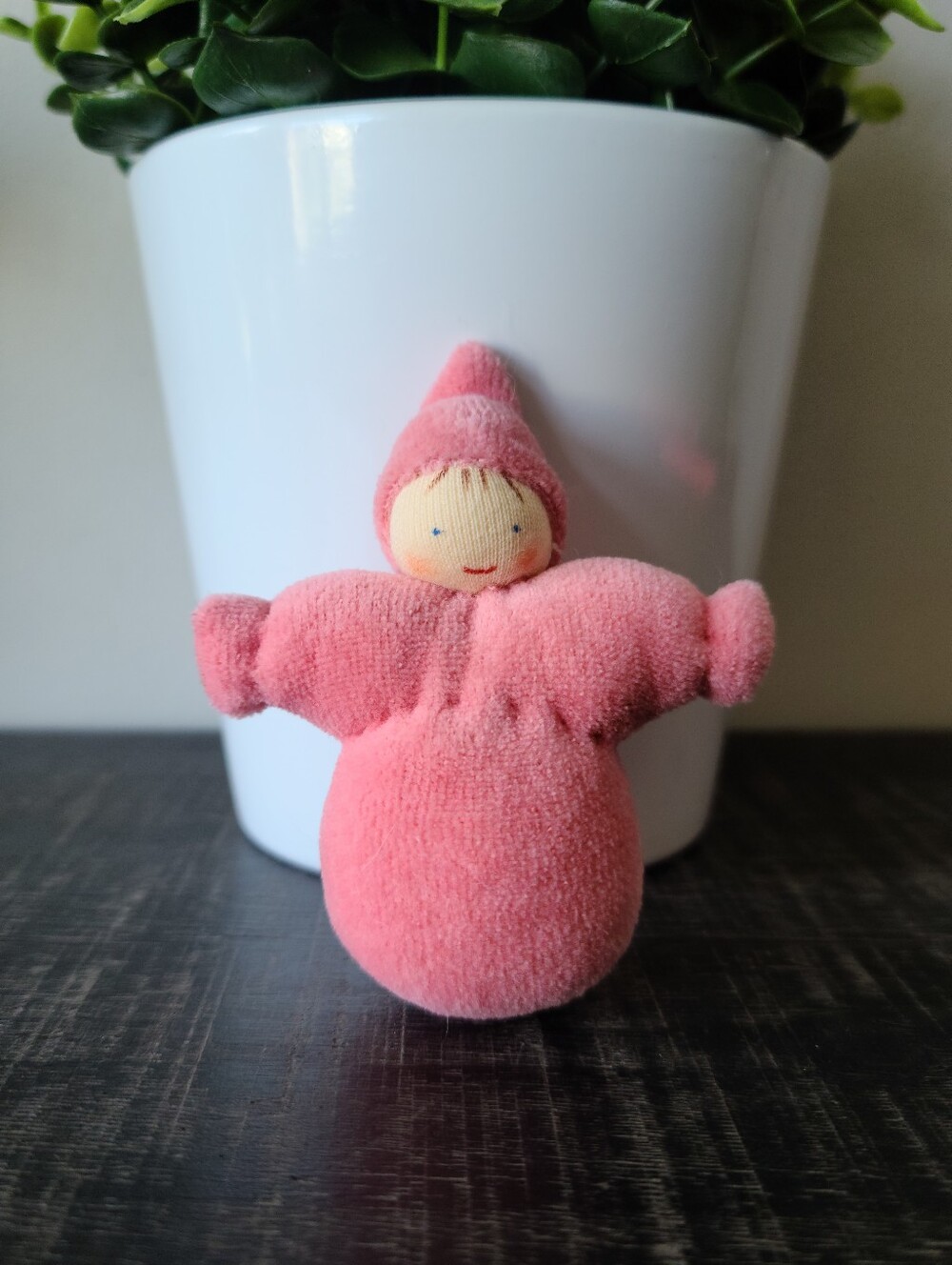 NWOT Grimm's Wooden Toys Small Pink Waldorf Doll - Picture 2 of 3